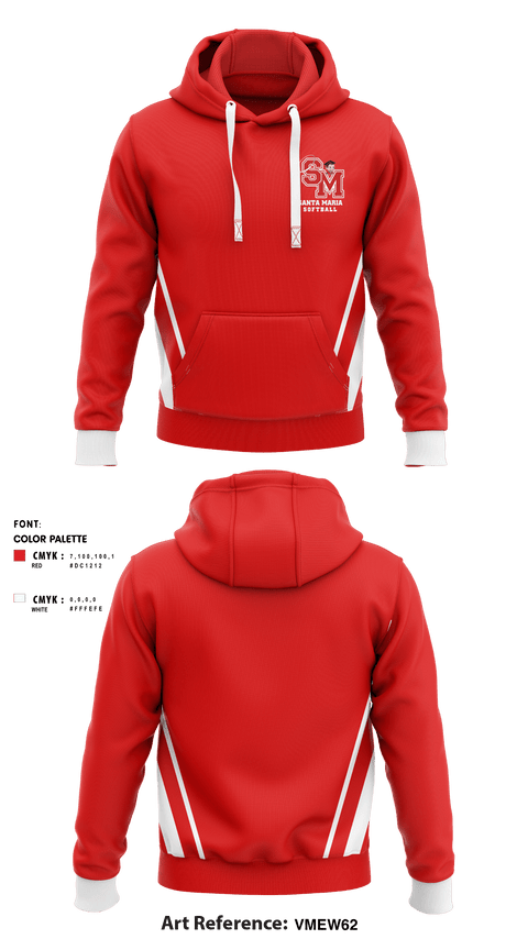 Hoodie, Santa Maria High School Softball, Softball, Teamtime, Team time, sublimation, custom sports apparel, team uniforms, spirit wear, spiritwear, sports uniforms, custom shirts, team store, custom team store, fundraiser sports, apparel fundraiser