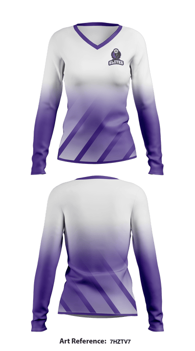 Mile High Elites FC 3524379 Women's Long Sleeve V-neck Shirt - 6
