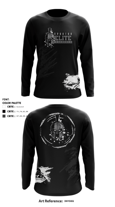 Spartan Elite Wrestling Club 18127919 Long Sleeve Rash Guard Shirt - 3