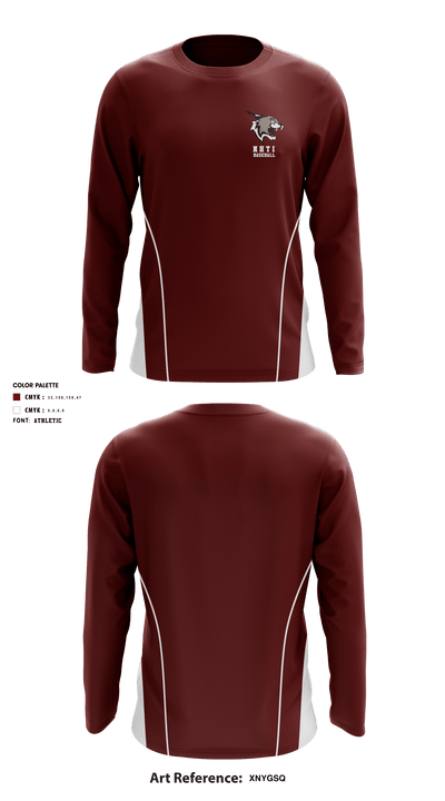 Nhti-Concord'S Community College Baseball 56615740 Long Sleeve Performance Shirt - 1