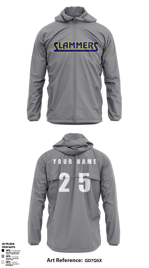 Windbreaker, Slammers FP, Softball, Teamtime, Team time, sublimation, custom sports apparel, team uniforms, spirit wear, spiritwear, sports uniforms, custom shirts, team store, custom team store, fundraiser sports, apparel fundraiser