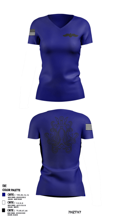 SSMP Detachment 71 50921061 Women's Short Sleeve V-neck Shirt - 2