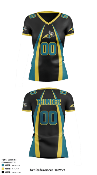 Women's Short Sleeve Vneck Shirt, NE Thunder Football, Football, Teamtime, Team time, sublimation, custom sports apparel, team uniforms, spirit wear, spiritwear, sports uniforms, custom shirts, team store, custom team store, fundraiser sports, apparel fundraiser