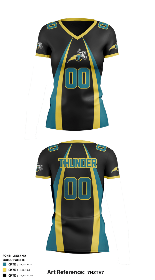 Women's Short Sleeve Vneck Shirt, NE Thunder Football, Football, Teamtime, Team time, sublimation, custom sports apparel, team uniforms, spirit wear, spiritwear, sports uniforms, custom shirts, team store, custom team store, fundraiser sports, apparel fundraiser