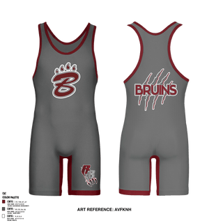 Wrestling Singlet, BRUINS, Wrestling, Teamtime, Team time, sublimation, custom sports apparel, team uniforms, spirit wear, spiritwear, sports uniforms, custom shirts, team store, custom team store, fundraiser sports, apparel fundraiser