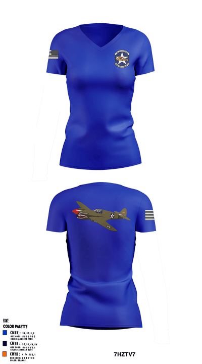 AFROTC Detachment 355 22016058 Women's Short Sleeve V-neck Shirt - 1