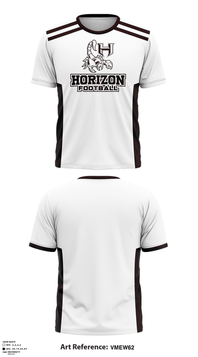 Horizon High School Football 52887168 Short Sleeve Performance Shirt - 2