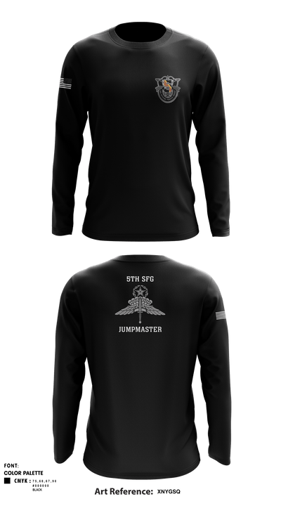 5th Special Forces Group 64398328 Long Sleeve Performance Shirt - 5