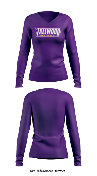 Tallwood Track & Field 44257356 Women's Long Sleeve V-neck Shirt - 5