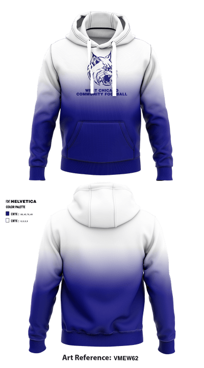West Chicago Community High School Football 91799340 Hoodie - 1