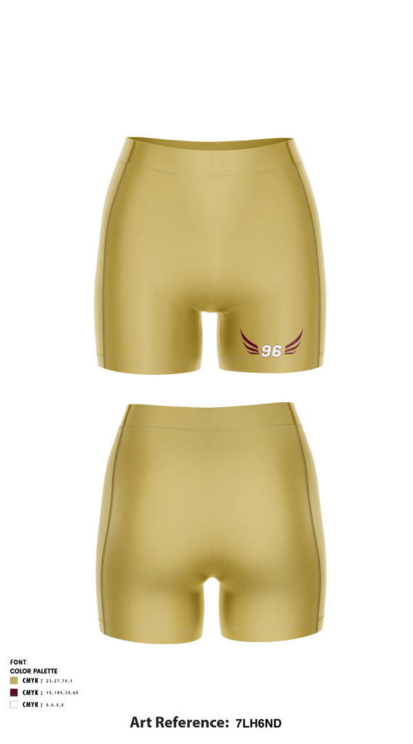 Women's Compression Shorts, Ninety Six High School, , Teamtime, Team time, sublimation, custom sports apparel, team uniforms, spirit wear, spiritwear, sports uniforms, custom shirts, team store, custom team store, fundraiser sports, apparel fundraiser