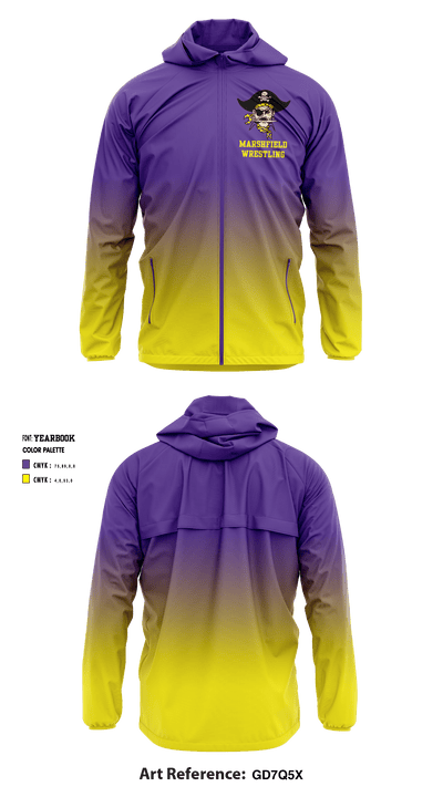 Marshfield High School Wrestling 37612637 Windbreaker - 1