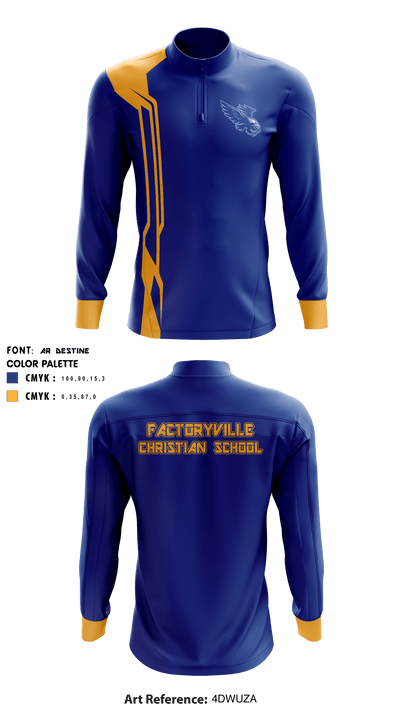 Factoryville Christian School 78112632 Quarter Zip Jacket - 3