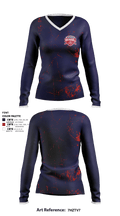 West Nashville Sports League 56061527 Women's Long Sleeve V-neck Shirt - 1