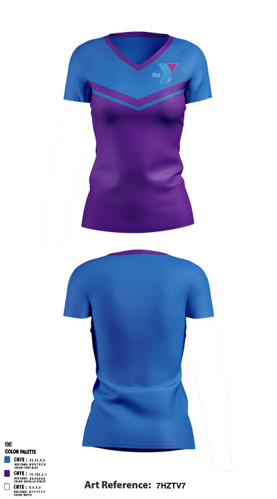 Park South Family YMCA 45974431 Women's Short Sleeve V-neck Shirt - 1