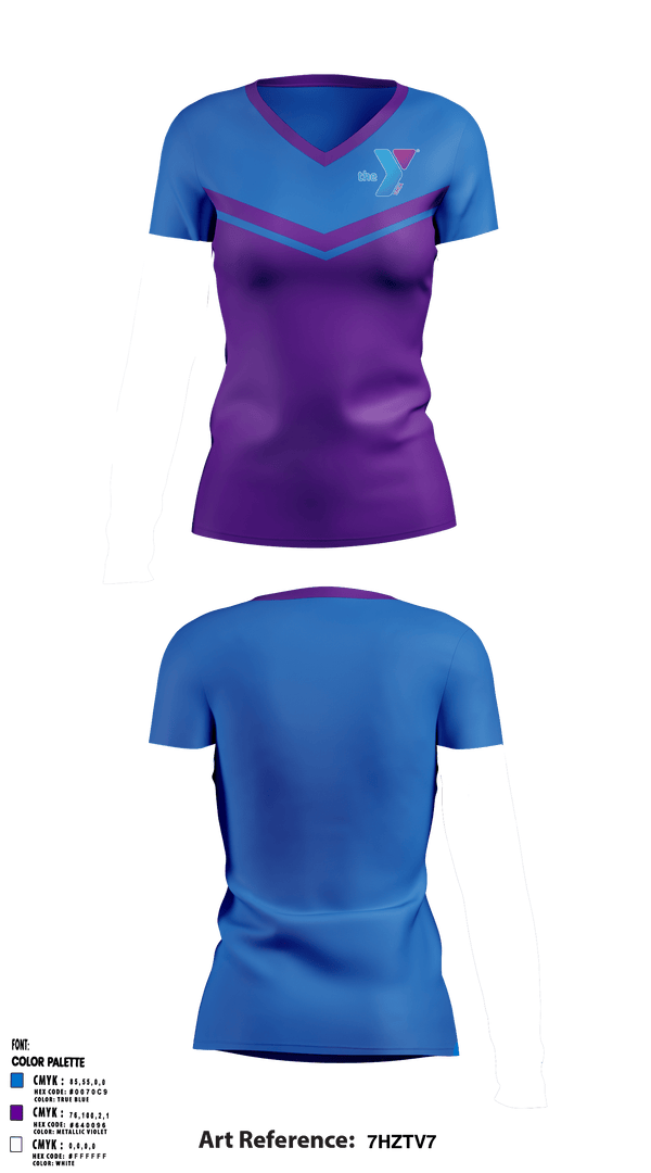 Women's Short Sleeve Vneck Shirt, Park South Family YMCA, Spirit Store, Teamtime, Team time, sublimation, custom sports apparel, team uniforms, spirit wear, spiritwear, sports uniforms, custom shirts, team store, custom team store, fundraiser sports, apparel fundraiser
