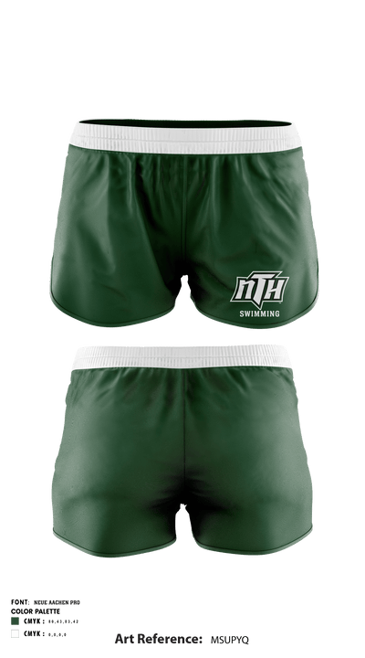 North Hall High School Swimming 67249085 Women's Shorts - 2