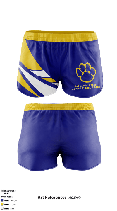 Valley View Junior Cougars 75259460 Women's Shorts - 1