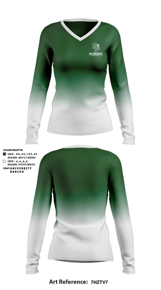 Women's Long Sleeve Vneck Shirt, St Patrick Catholic High School Tennis, Tennis, Teamtime, Team time, sublimation, custom sports apparel, team uniforms, spirit wear, spiritwear, sports uniforms, custom shirts, team store, custom team store, fundraiser sports, apparel fundraiser