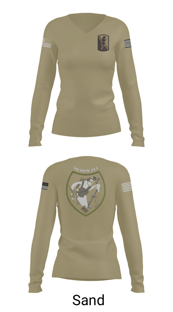 Women's Long Sleeve Vneck Shirt, , Army, Teamtime, Team time, sublimation, custom sports apparel, team uniforms, spirit wear, spiritwear, sports uniforms, custom shirts, team store, custom team store, fundraiser sports, apparel fundraiser