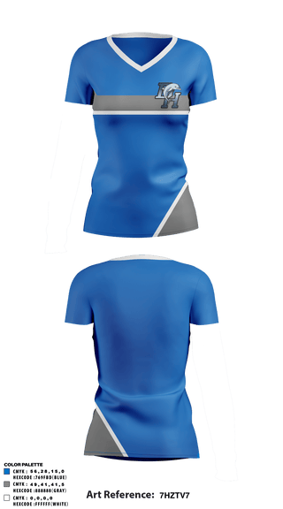 Women's Short Sleeve Vneck Shirt, Dana Hills Dolphins, Spirit Store, Teamtime, Team time, sublimation, custom sports apparel, team uniforms, spirit wear, spiritwear, sports uniforms, custom shirts, team store, custom team store, fundraiser sports, apparel fundraiser