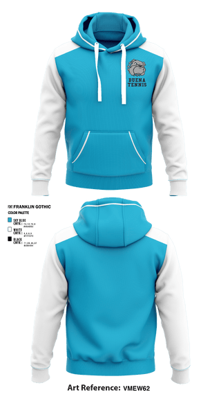 Hoodie, Buena High School Tennis, Tennis, Teamtime, Team time, sublimation, custom sports apparel, team uniforms, spirit wear, spiritwear, sports uniforms, custom shirts, team store, custom team store, fundraiser sports, apparel fundraiser