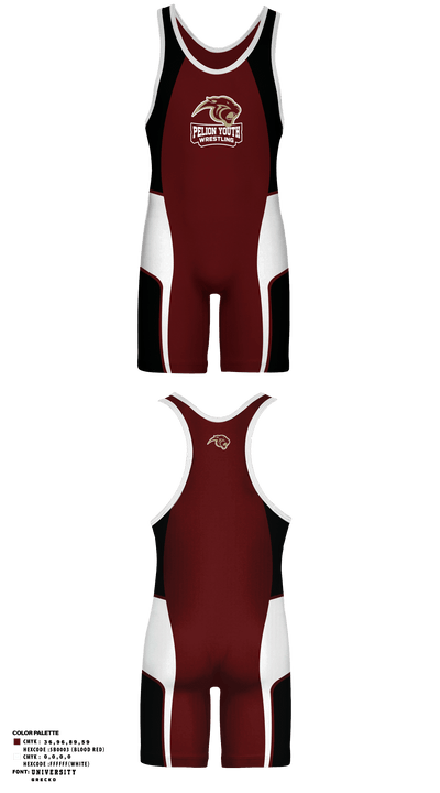 Pelion Youth Wrestling 41719734 Wrestling Singlet - 1