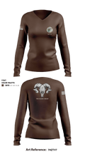Beachmaster Unit Two 44478017 Women's Long Sleeve V-neck Shirt - 2
