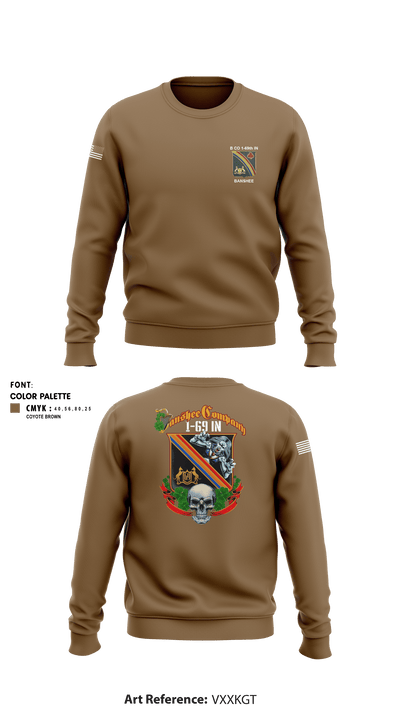 B CO 1-69th IN 22513555 Crew Neck Sweatshirt - 6