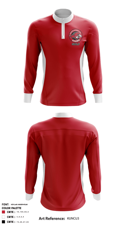 Benedictine University Mesa Golf 86643085 Quarter Zip Jacket - 1