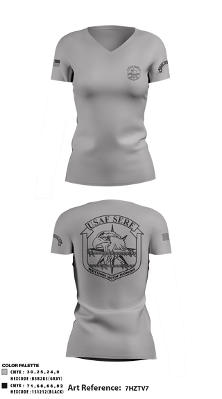 Women's Short Sleeve Vneck Shirt, , Air Force, Teamtime, Team time, sublimation, custom sports apparel, team uniforms, spirit wear, spiritwear, sports uniforms, custom shirts, team store, custom team store, fundraiser sports, apparel fundraiser