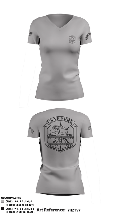 66 TRS 92361338 Women's Short Sleeve V-neck Shirt - 1