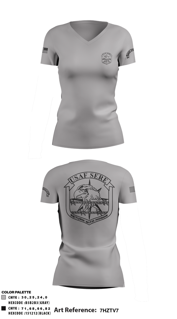 Women's Short Sleeve Vneck Shirt, , Air Force, Teamtime, Team time, sublimation, custom sports apparel, team uniforms, spirit wear, spiritwear, sports uniforms, custom shirts, team store, custom team store, fundraiser sports, apparel fundraiser