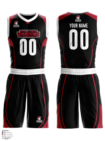 West Campus High School Basketball 96824398 Basketball Uniform - 1