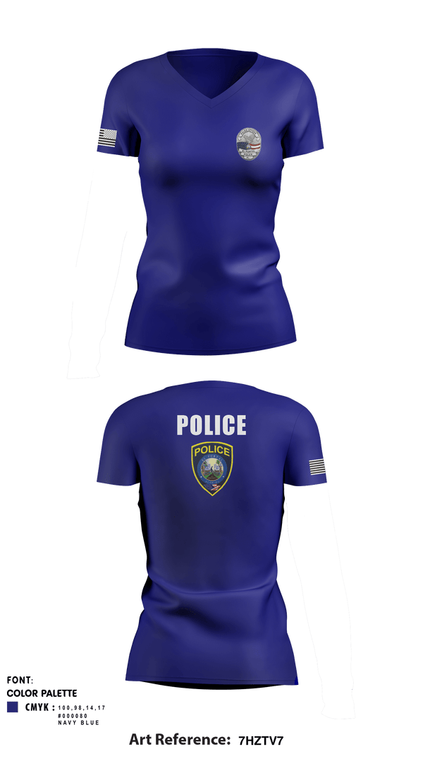 Women's Short Sleeve Vneck Shirt, , Police, Teamtime, Team time, sublimation, custom sports apparel, team uniforms, spirit wear, spiritwear, sports uniforms, custom shirts, team store, custom team store, fundraiser sports, apparel fundraiser