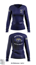 USS NEVADA SSBN 733 65073503 Women's Long Sleeve V-neck Shirt - 2