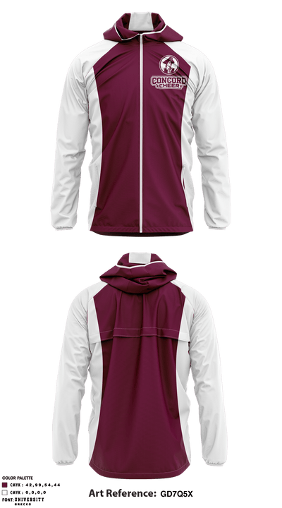 Concord High School Cheer 35438059 Windbreaker - 1