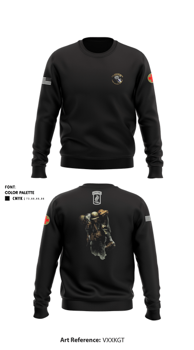 1-143rd (A) Inf 52454748 Crew Neck Sweatshirt - 1