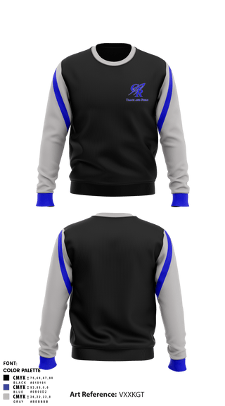 Crew Neck Sweatshirt, Central High School Track & Field, Track & Field, Teamtime, Team time, sublimation, custom sports apparel, team uniforms, spirit wear, spiritwear, sports uniforms, custom shirts, team store, custom team store, fundraiser sports, apparel fundraiser