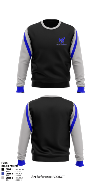 Central High School Track & Field 51532384 Crew Neck Sweatshirt - 1