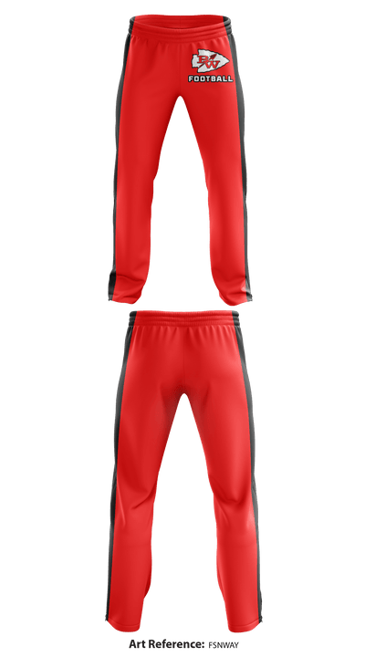 Brandywine Warriors Youth Football And Cheerleading 49715376 Sweatpants - 1