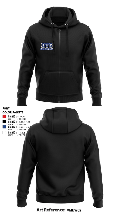 DTG Spring Basketball 83181944 Zip Hoodie - 1