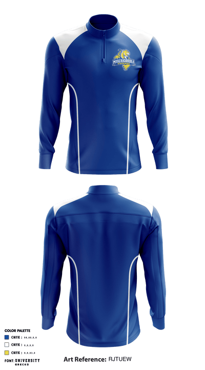 Misericordia University Basketball 68576392 Quarter Zip Jacket - 1