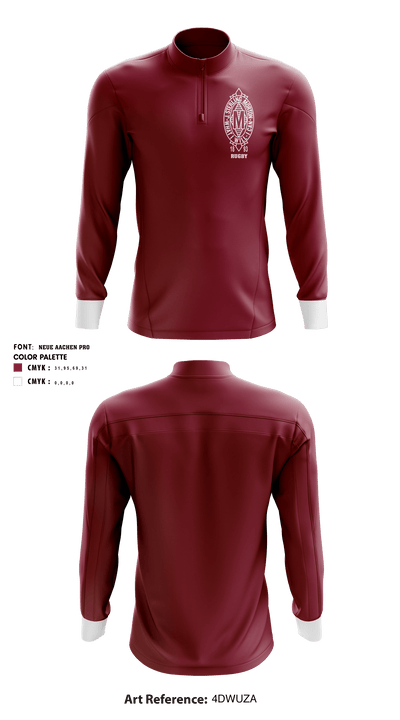Morton West High School Rugby 27558142 Quarter Zip Jacket - 2