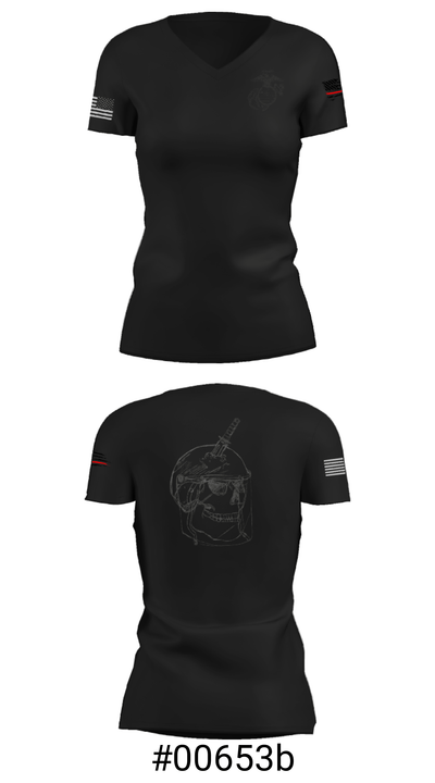MCAS Yuma Brig 30279890 Women's Short Sleeve V-neck Shirt - 19