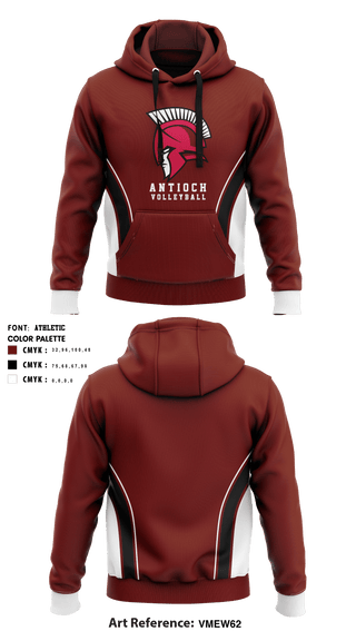 Hoodie, Antioch Middle School Volleyball, Women's Volleyball, Teamtime, Team time, sublimation, custom sports apparel, team uniforms, spirit wear, spiritwear, sports uniforms, custom shirts, team store, custom team store, fundraiser sports, apparel fundraiser