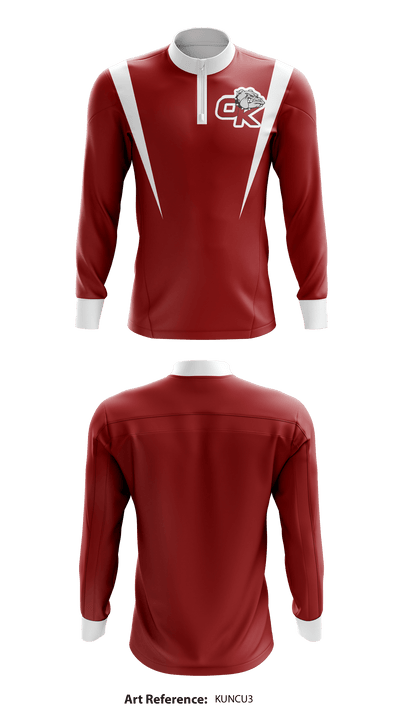 Okanogan High School Cheer 9964188 Quarter Zip Jacket - 1