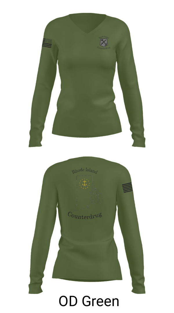 Women's Long Sleeve Vneck Shirt, , National Guard, Teamtime, Team time, sublimation, custom sports apparel, team uniforms, spirit wear, spiritwear, sports uniforms, custom shirts, team store, custom team store, fundraiser sports, apparel fundraiser