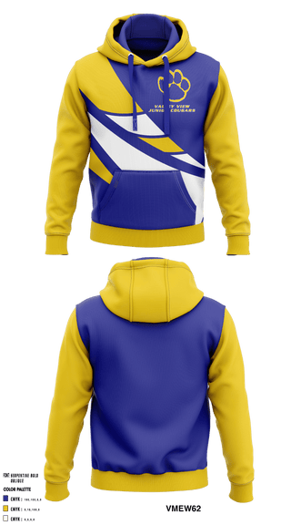 Hoodie, Valley View Junior Cougars, School Spirit Store, Teamtime, Team time, sublimation, custom sports apparel, team uniforms, spirit wear, spiritwear, sports uniforms, custom shirts, team store, custom team store, fundraiser sports, apparel fundraiser