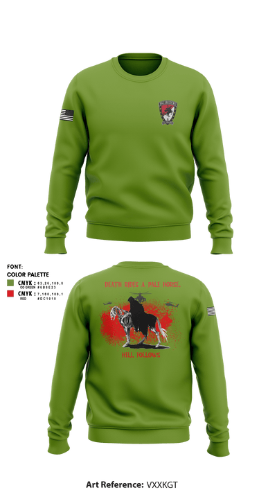 B Troop 6-6 CAV 27154728 Crew Neck Sweatshirt - 3